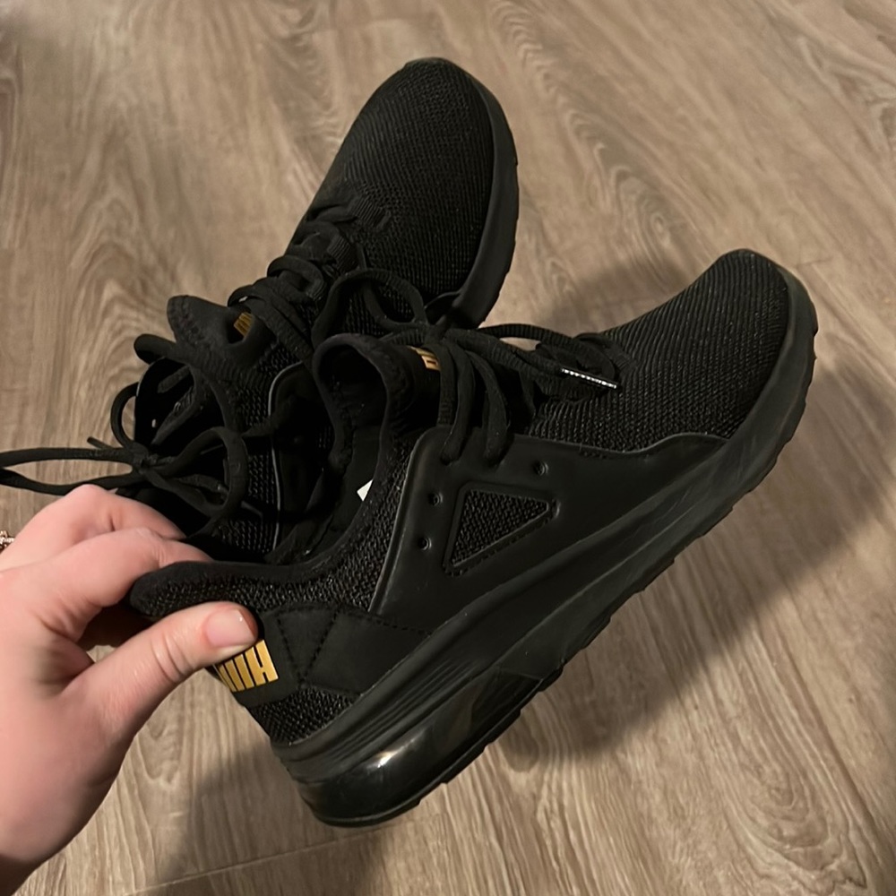 Puma Sneakers. All black. BARELY WORN.